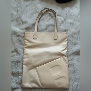 Bally Cream Tote Bag with Pouch